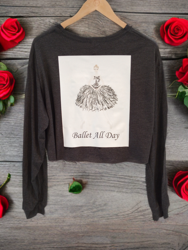 Adult Ballet Dance Warm-up Crop Top